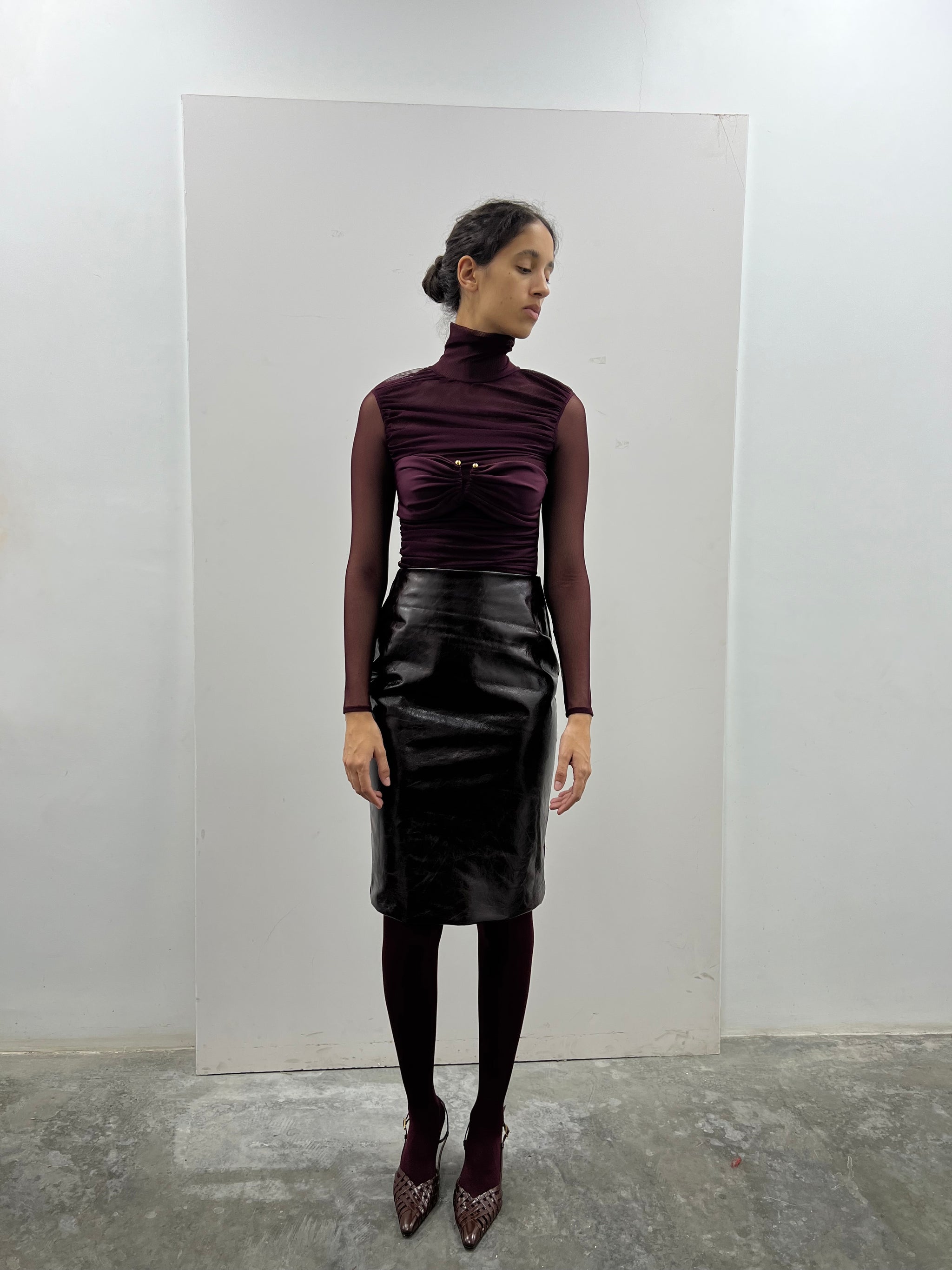 Barrica Vegan Leather Skirt – Byefrainmogollon